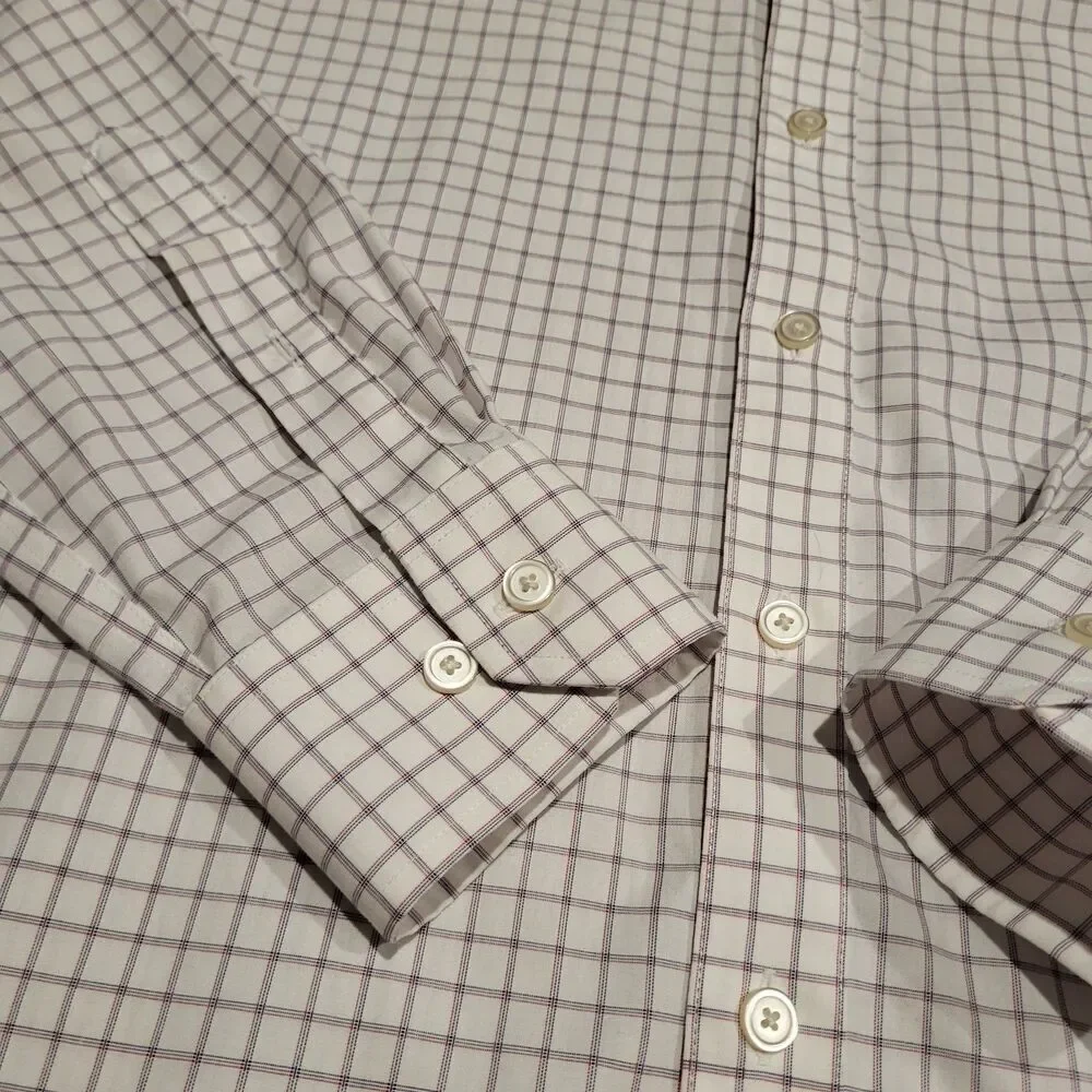 Banana Republic Untucked Fit, Non Iron Stiff Collar Dress Shirt Mens Size Medium
